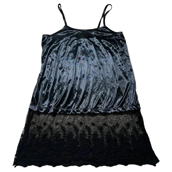 CHARLIE PAIGE Camisole Cami Lace Extender Tank Top Black Satin Size Small - Picture 2 of 6